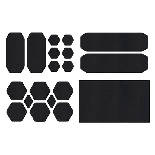 GEAR AID Tenacious Tape Repair Patches – Peel-and-Stick Nylon Gear Patches for Jackets, Tents, Sleeping Bags, Backpacks, and Outdoor Gear – Fix Rips, Tears, and Holes, 19 Various Sizes, Black - style: 19 Pre-cut Assorted Patches, Black