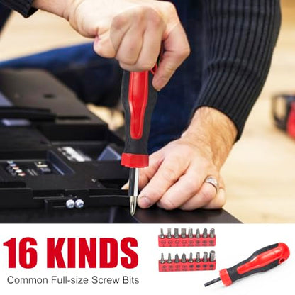 SPICIMOMO Basic Home Red Tool Kit - 38 Pieces Tool Set with Portable Storage Boxes for Daily Repairing and Maintenance, Home DIY Tool Kit Set for Office & Garage - style: 38 Pieces Red