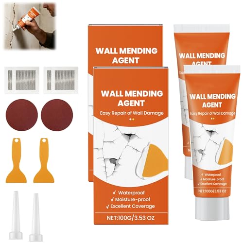 Drywall Repair Kit Hole Repair Patch Kits Wall Spackle Repair Paste Wall Mending Agent Quick Fix Solution, Wall Mending Agent, Wall Spackle with Scraper (2PCS) - color: 2PCS