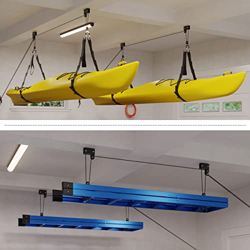 RAD Sportz Kayak Storage Hoist - Overhead Pulley System with 125lb Capacity for Canoes, Bikes, Ladders, and More - for up to 12-Foot Ceilings - size: 4 pack