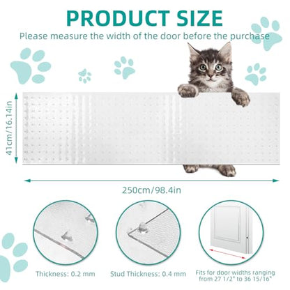 KHS 8.2FT Plastic Carpet Protector for Pets, Carpet Scratch Stopper, Stop Cats from Scratching Carpets at Doorways, Easy to Cut Cat Scratch Protector Mat, Plastic Runners - size: 8.2FT(1PC)