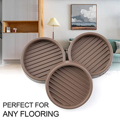 Yelanon Non Slip Furniture Pads,8 Pcs 2” Furniture Coasters - Rubber Furniture Feet Caster Cups, Non Skid Furniture Grippers,Anti Slide Floor Protectors - Keep Furniture in Place(Brown) - color: 8pcs2"round Brown