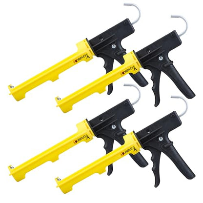 Dripless ETS2000 Ergo Composite Caulk Gun | Dripless Caulking Gun for 10 oz Cartridges or Tubes | Lightweight Body | 12:1 Thrust Ratio | Pro Painter Preferred | 4 Pack - size: Pack 4