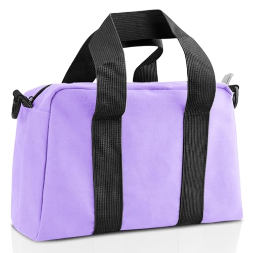 Small Tool Bag, Canvas Tool Storage Bag, Large Capacity Multipurpose Zipper Soft Tote Organizer Pouch for Electrician, Plumbing, Gardening,Tools Bags for Men (Purple, 13 Inch) - color: Purple, size: 13 inch