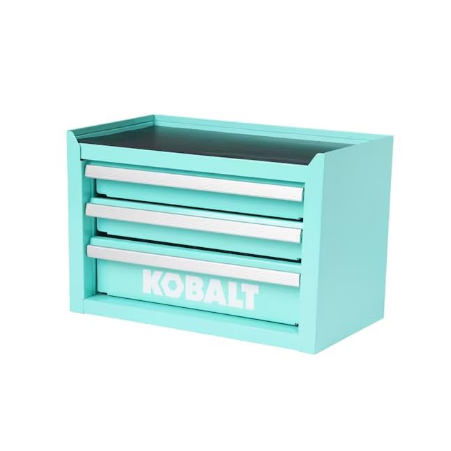 Mini 3-Drawer Steel Tool Box Teal - color: Teal, size: 3 Drawer