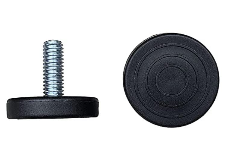 SINGTAN 1.5" Base Heavy Duty 0.75" Adjustable Furniture Feet - Pack of 8 | Table & Chair Levelers (3/8" Bolt)