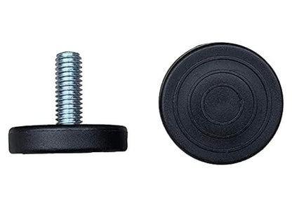 SINGTAN 1.5" Base Heavy Duty 0.75" Adjustable Furniture Feet - Pack of 8 | Table & Chair Levelers (3/8" Bolt)