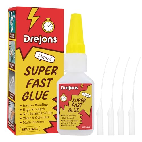 Super Glue for Plastic Fast-Drying Plastic Model Glue Strong Adhesive 3D Print, Car, PVC, Acrylic, Craft, Wood, DIY Craft 1.06 oz - size: 1.06 Oz