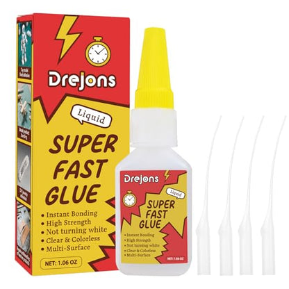 Super Glue for Plastic Fast-Drying Plastic Model Glue Strong Adhesive 3D Print, Car, PVC, Acrylic, Craft, Wood, DIY Craft 1.06 oz - size: 1.06 Oz