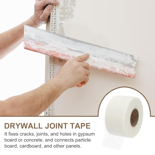 PATIKIL Drywall Repair Mesh Tape, 4 inch x 328 ft Fiberglass Repair Patch Self-Adhesive Dry Wall Joint Tape 7 Mesh Wall Hole Crack and Seam Patch, White - size: 4 inch x 328 Feet