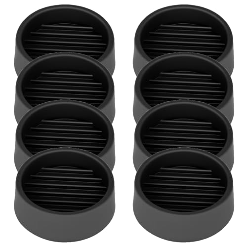 Non Slip Furniture Pads, 1.5” Round Rubber Caster Cups, 8 Pcs Furniture Coasters, Anti-Slip Gripper, Anti Slide Furnitures Feet Floor Protectors for Bed Couch Stoppers - Black - color: Black, size: 1.5” 8pcs
