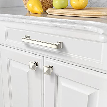 Amerdeco 10 Pack 1-1/4inch Shiny Brushed Satin Nickel Cupboard Drawer Knobs Kitchen Cabinet Knobs Single Hole Cabinet Handles K0003BSN - color: Brushed Satin Nickel, size: 10 Pack