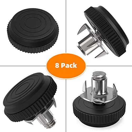 ONEHOME 8 Pack 5/16-18 Stainless Steel Adjustable Threaded Furniture Leg Leveling Feet Screw-in Glide Levelers with T- Nut Kit,Screw Foot On Furniture Glide Leveling for Table,Chair,Furniture