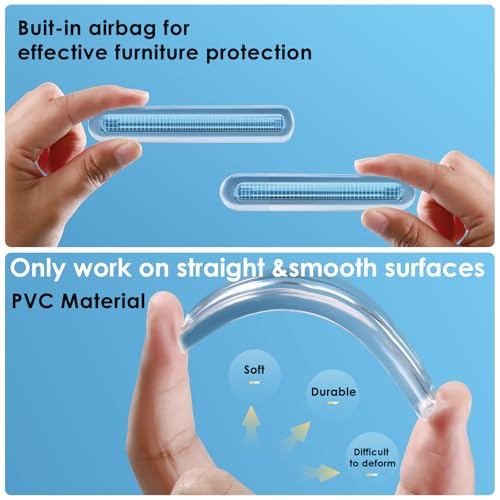 Wall Protector from Furniture 8PCS Medium, Wall Bumper Guards, Fridge Door Stopper, Furniture Wall Protectors 3.9x0.65x0.2inch - size: 8pcs Medium Thick
