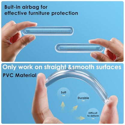 Wall Protector from Furniture 8PCS Medium, Wall Bumper Guards, Fridge Door Stopper, Furniture Wall Protectors 3.9x0.65x0.2inch - size: 8pcs Medium Thick