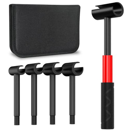 4-in-1 Door Hinge Adjustment Tool, Hinge Gap Adjusting Wrench, Door Repair Kit for Residential and Commercial, Heavy Hinges Wrench Bender Set with Rubber Grip, Cabinet Alignment Fits 14mm-25mm Hings - style: 4-in-1