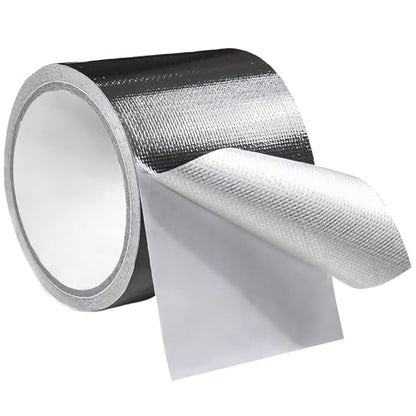 Waterproof Tape Heavy Duty, Tear Resistant Adhesive Tape for Outdoor Repair, Strong Duct Tape for Canvas, Tarp, Tent, Boat Cover, Awning, Vinyl, Plastic - All Weather UV Resistant Patch Kit, Black - color: Black