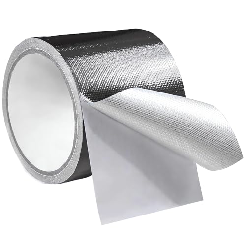 Waterproof Tape Heavy Duty, Tear Resistant Adhesive Tape for Outdoor Repair, Strong Duct Tape for Canvas, Tarp, Tent, Boat Cover, Awning, Vinyl, Plastic - All Weather UV Resistant Patch Kit, Black - color: Black
