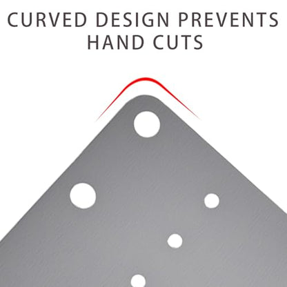 6PCS Cabinet Hinge Repair Plate Kit – Stainless Steel Hinge Repair Plates for Cabinet Doors, Kitchen, Cupboards & Furniture with Mounting Screws