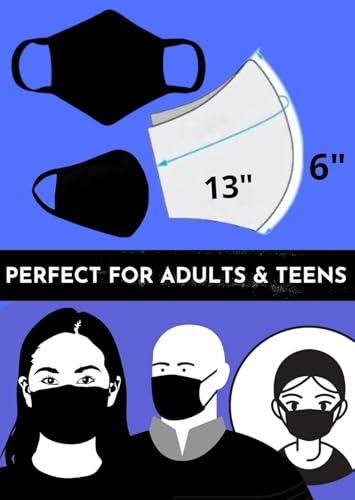 Cotton Face Masks - Made of Premium Organic Cotton, Reusable Washable Soft Cloth Face Masks 3/6 Pk - color: 3 Pack Black,grey,charcoal