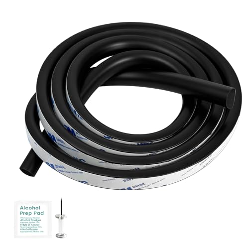 326A0008 Service Kit, 78.7 inch D Shape EPDM Foam Rubber Seal w/Tape, Fits Hard Tri-fold Truck Bed Tonneau Cover/Bulkhead Seal w/Self-Adhesive Rubber for Boat/Auto/RV/Marine/Garage Doors/Window - style: 1 Pc 78.7Inch