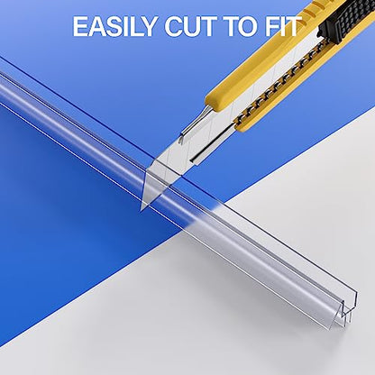 Yecaye 3 Pack 3/8" x 39" Shower Door Bottom Seal,Shower Door Sweep,Frameless Glass Seal Strip,Stop Leaks and Create a Water Barrier, Water Guard 10MM - style: Bottom-3/8"x39"