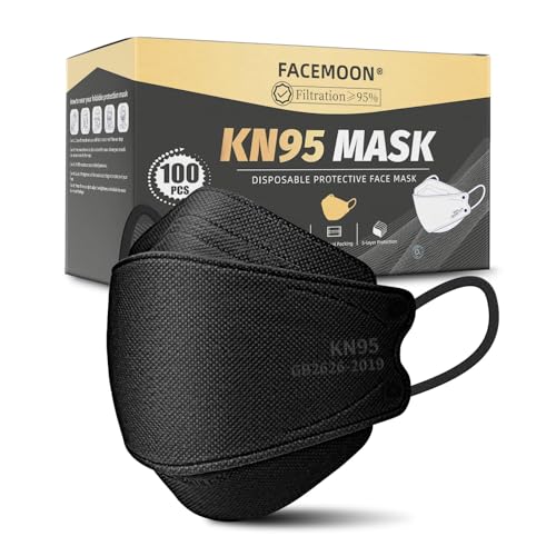KN95 Face Mask Disposable Adults - 100 Pack 5 Layer Protection Adjustable KN95 Mask Breathable Comfortable Respirator Women Men KN95 Face Mask Individually Wrapped