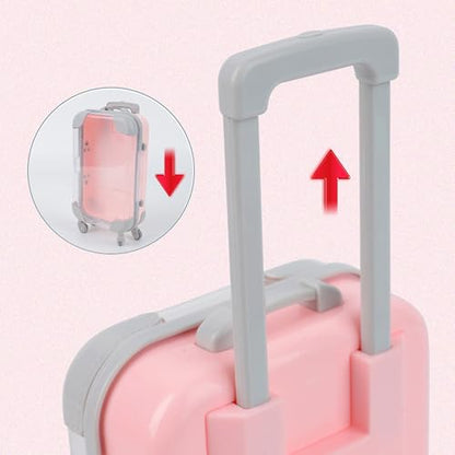 False Eyelash Storage Box, Portable Travel Organizer Mini Luggage False Eyelash Tray Makeup Tool (PINK) - color: PINK
