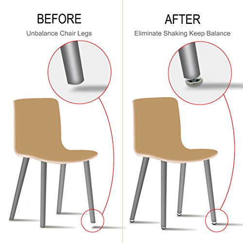 uxcell M6 x 20 x 30 Screw on Furniture Threaded Stem Glide Leveling Feet Protector Floor Adjustable Leveler for Table Chair Desk Leg 10 Pack