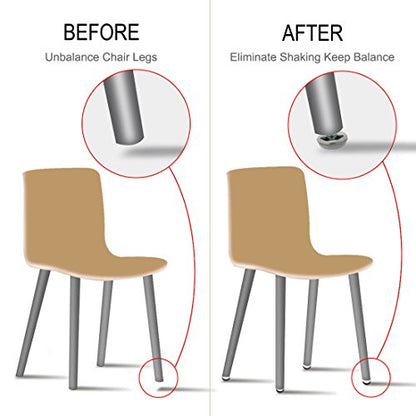 uxcell M6 x 20 x 30 Screw on Furniture Threaded Stem Glide Leveling Feet Protector Floor Adjustable Leveler for Table Chair Desk Leg 10 Pack