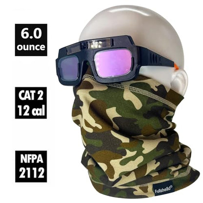 Fullsheild FR Flame Resistant Face Mask Full Cover Neck Gaiter Snood for Welding Hunting Army Military Working - color: Camo 01