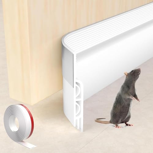 KNEELISA 78" White Under Door Draft Stopper Exterior,Bottom Door Sweep Sound Proofing,Soundproofing Noise Blocker,Gap Filler Soundproof Seal Strip - color: White, size: 78 Inch