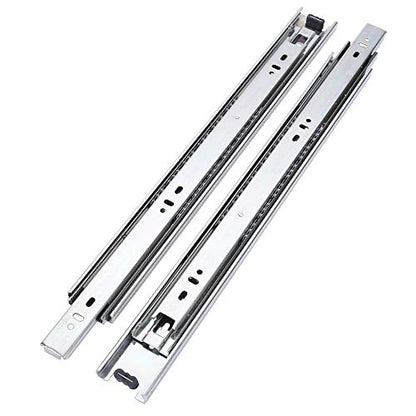 10 Pairs of 16 Inch Hardware 3-Section Full Extension Ball Bearing Side Mount Drawer Slides,100 LB Capacity Drawer Slide - size: 16 Inch