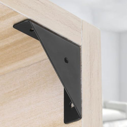 4Pcs Corner Brace Brackets,Cabinet Corner Bracket with Screws,Right Angle Shelf Bracket,Corner Protector for Furniture,Brace Bracket for Table,Bed,Cabinet,Shoe Rack,Bookshelf ﻿