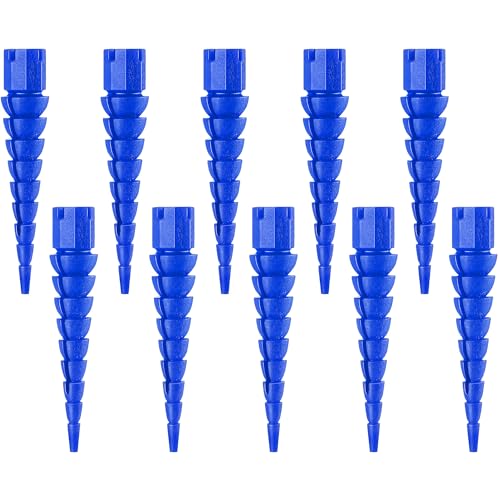 10 Pcs Wood Anchor, Stripped Screw Hole Repair Kit for Wood, Door, Fixing Stripped Screw Holes, Fits Wood Screws Sizes #2 to #16(Blue) - color: Blue