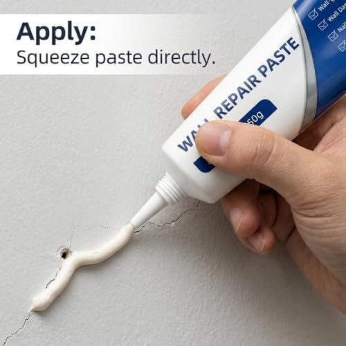 Drywall Repair Kit, 2026 Upgrade Wall Mending Agent, Quick Easy Wall Repair Paste Wall Spackle with Scraper for Effortless Hole Filling and Surface Mending (2 PCS) - color: 2 PCS