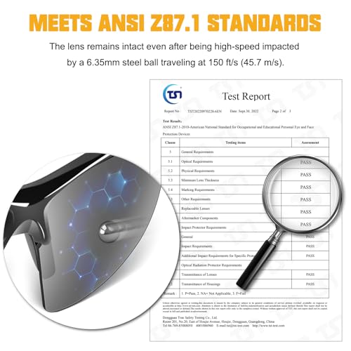 OXG 12 Pack Anti Fog Safety Glasses for Men, ANSI Z87.1 Safety Goggles Impact Scratch Resistant Eye Protection for Work - color: Grey With Straps