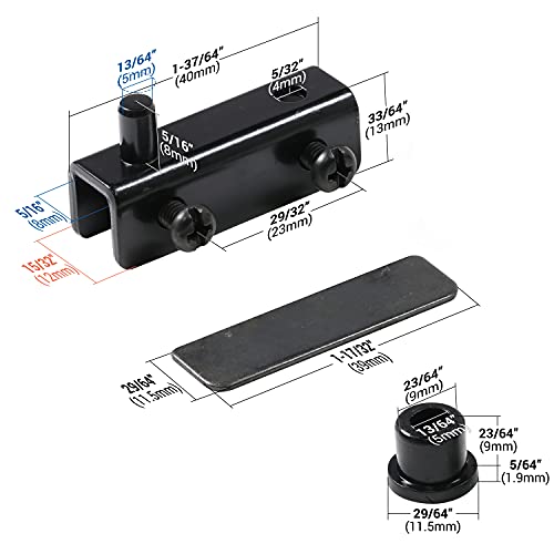 Rok Hardware Glass Door Pivot Hinge for Free Swinging Glass, Black Zinc-Plated - color: Black Zinc-Plated