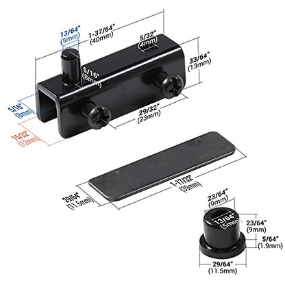 Rok Hardware Glass Door Pivot Hinge for Free Swinging Glass, Black Zinc-Plated - color: Black Zinc-Plated