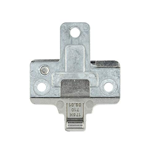 Blum 175H7100x10S 175H7100, Frameless Mounting Plate, Clip-On, 0 mm Height (Pack of 10 with Screws), Nickel Finish - size: Pack of 10, style: With Screws