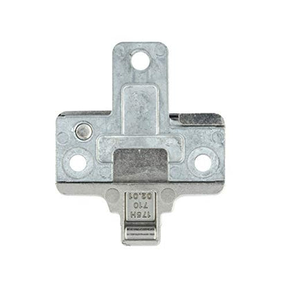 Blum 175H7100x10S 175H7100, Frameless Mounting Plate, Clip-On, 0 mm Height (Pack of 10 with Screws), Nickel Finish - size: Pack of 10, style: With Screws