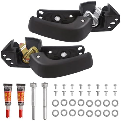 Interior Door Handle Kit Front Rear Left/Right Passenger/Diver Side Compatible With GMC Chevy Cadillac Vehicle 2007-2014 Silverado, Suburban Tahoe, Sierra Yukon, Escalade Replaces# 20833602, 20833606 - style: 1 Set