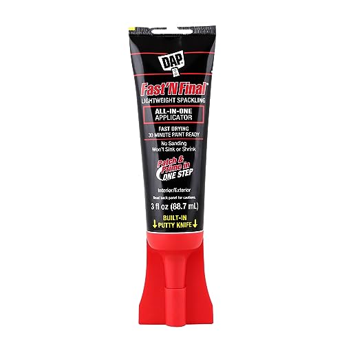 DAP Fast 'N Final Lightweight Spackling All-in-One Applicator, White, 3 Oz (7079812321) - size: 3 Ounces
