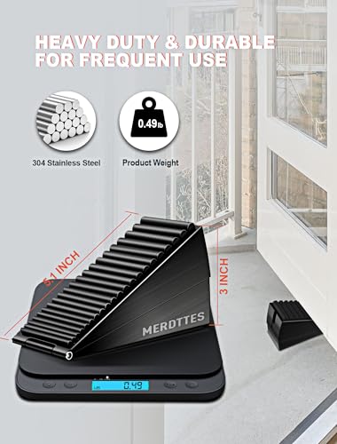 2-Pack Strongest Large Door Stoppers - Spring Heavy Duty Door Stop Wedge, 3 in Tall Door Stoppers for Bottom of Doors, Adjustable Rubber Metal Doorstop Strong Grip Suits Carpet,Tile,School,Commercial - size: Black - 2 Pack