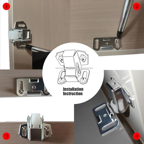 Mailbox Replacement Roller Catch Latch - 2 Packs RV Screen Door Locks Shower, Shutter Door Accessories, Cabinet Doors, Spring Hidden Latches and Catches with Screw for Home Kitchen Pantry and Camper