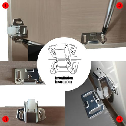 Mailbox Replacement Roller Catch Latch - 2 Packs RV Screen Door Locks Shower, Shutter Door Accessories, Cabinet Doors, Spring Hidden Latches and Catches with Screw for Home Kitchen Pantry and Camper