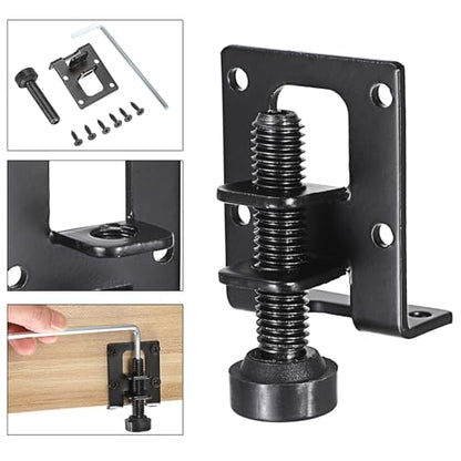 OwnMy 4 Packs Adjustable Furniture Leveling Feets L Shaped Furniture Levelers Legs, Heavy Duty Furniture Mounting Brackets Metal Leveling Feet for Workbench Cabinet Wardrobe, 2.2" H, Black - size: 2.2"H-Black