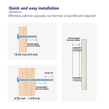 10 Pack Brushed Nickel Cabinet Handles with 3 Inch (76 mm) Hole Center, Square Kitchen Hardware for Cabinets & Drawers, Stainless Steel Pulls, 5 Inch Overall Length - color: Brushed Nickel Square T-Shaped, size: 3" Hole Center