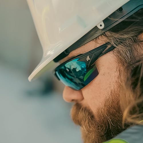 EDGE Pumori Z87 Safety Rated, Adjustable TPR With Anti-Slip Features, Flexible Polycarbonate Frames with Nylon Lenses - color: Matte Black