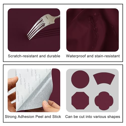 Self Adhesive Leather Repair Patch,8x12 inch Vinyl Repair Kit,Leather Repair Kit for Furniture,Car Seat,Couch,Office Chair,2 Pcs Burgundy - color: Burgundy, size: 8*12inch